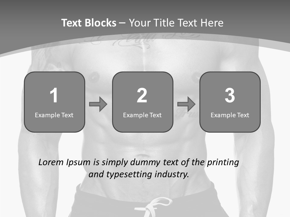 Waist Bodybuilder Muscle PowerPoint Template