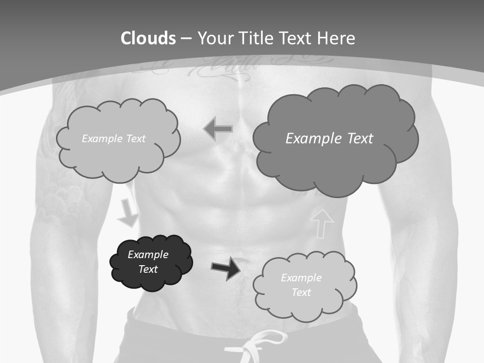 Waist Bodybuilder Muscle PowerPoint Template
