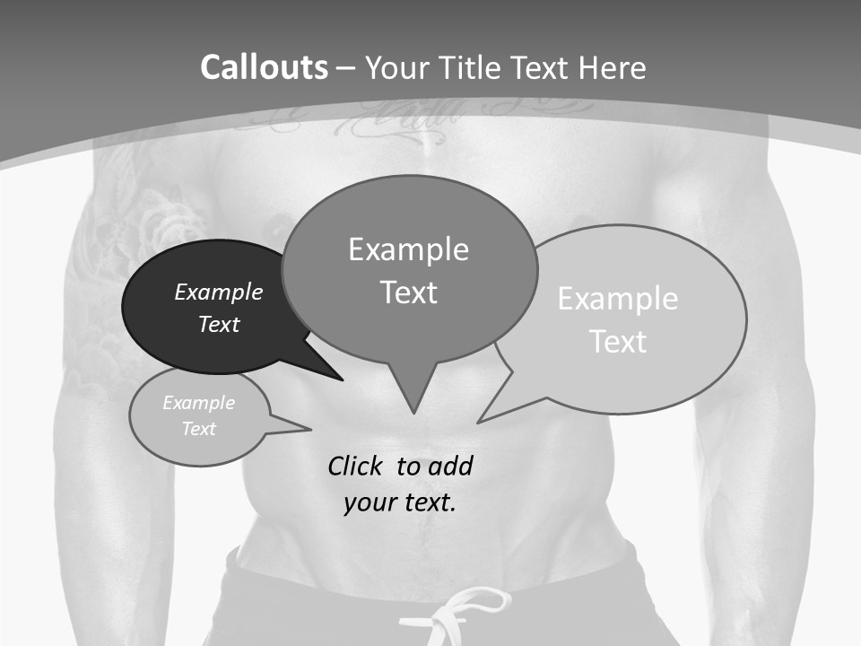 Waist Bodybuilder Muscle PowerPoint Template