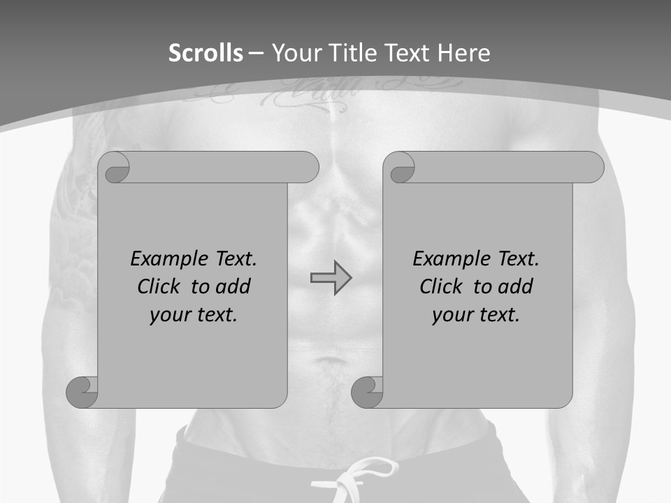Waist Bodybuilder Muscle PowerPoint Template