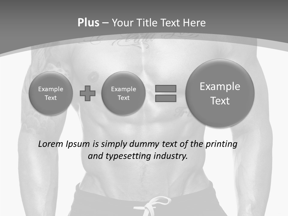 Waist Bodybuilder Muscle PowerPoint Template