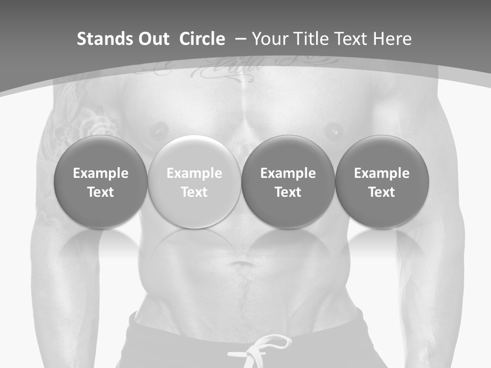 Waist Bodybuilder Muscle PowerPoint Template