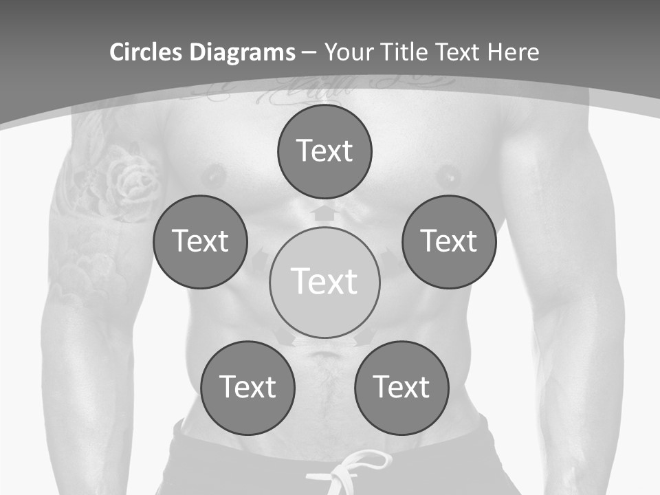 Waist Bodybuilder Muscle PowerPoint Template