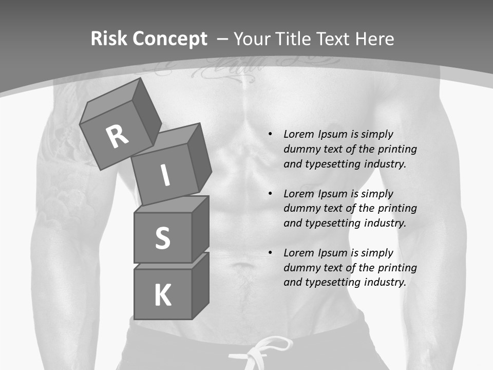 Waist Bodybuilder Muscle PowerPoint Template