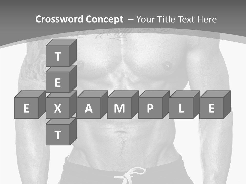 Waist Bodybuilder Muscle PowerPoint Template