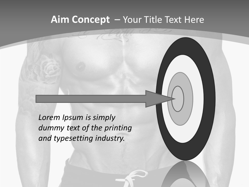 Waist Bodybuilder Muscle PowerPoint Template