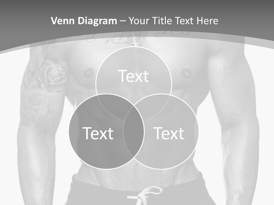 Waist Bodybuilder Muscle PowerPoint Template