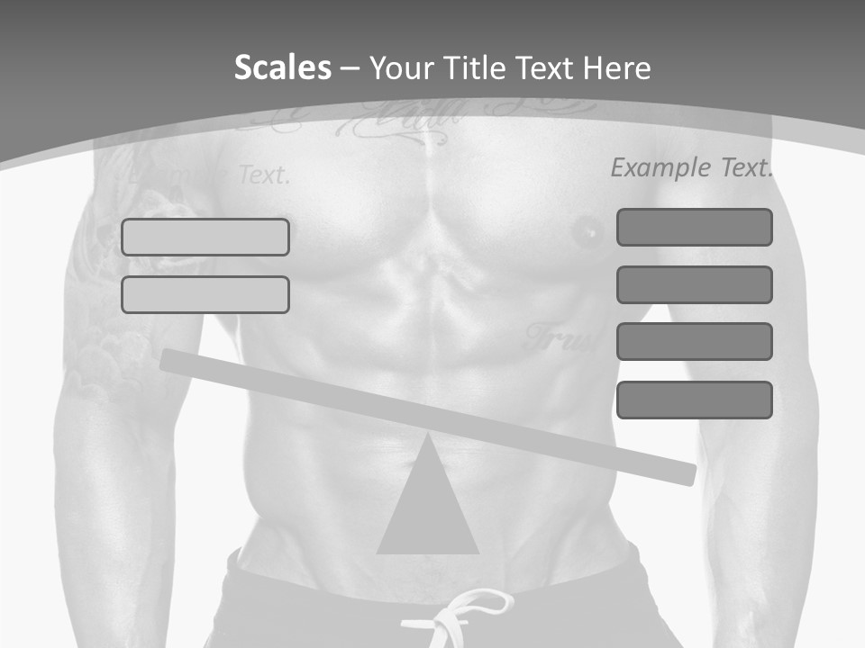Waist Bodybuilder Muscle PowerPoint Template