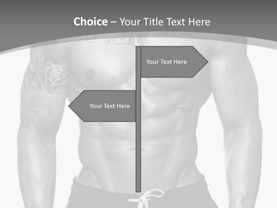 Waist Bodybuilder Muscle PowerPoint Template