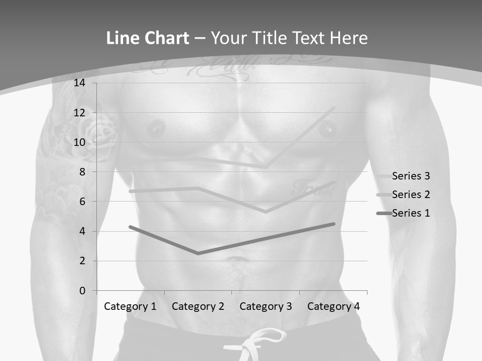 Waist Bodybuilder Muscle PowerPoint Template