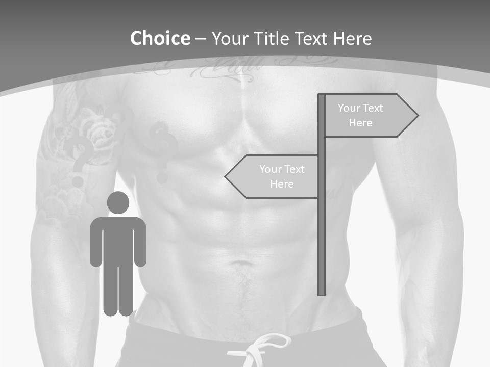 Waist Bodybuilder Muscle PowerPoint Template