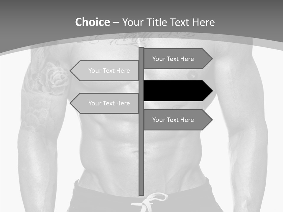 Waist Bodybuilder Muscle PowerPoint Template