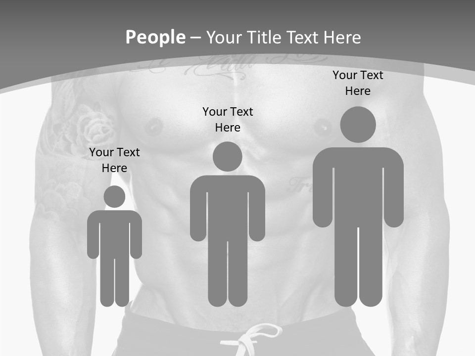 Waist Bodybuilder Muscle PowerPoint Template