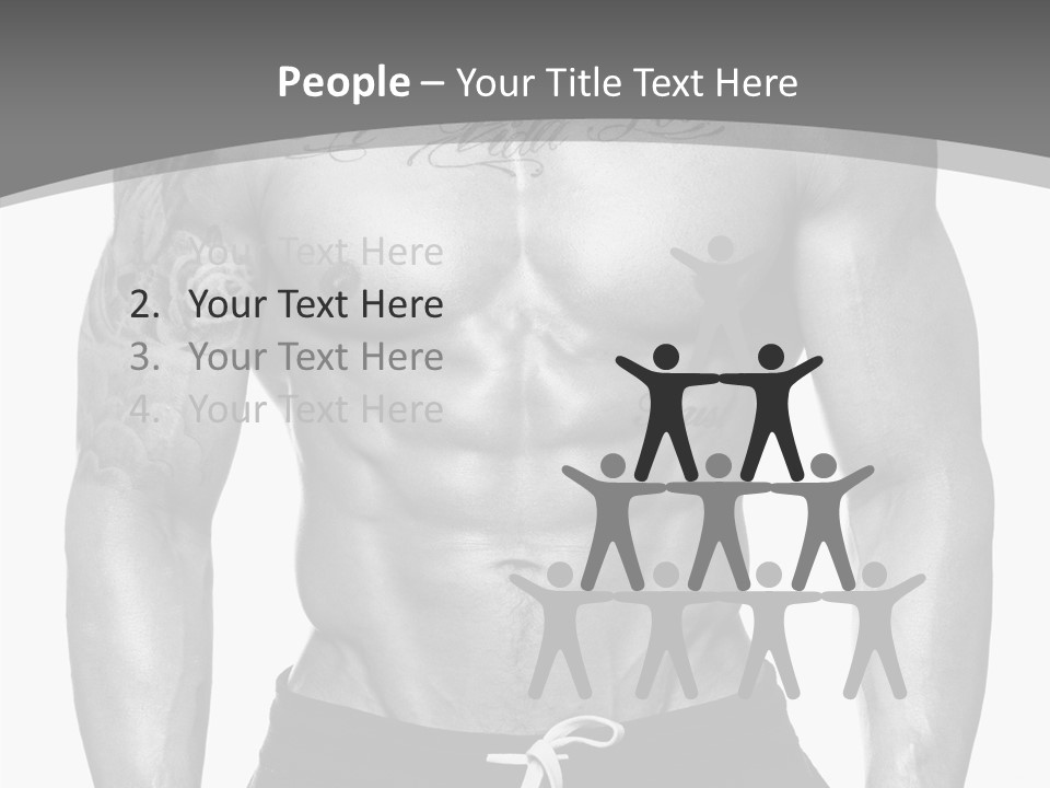 Waist Bodybuilder Muscle PowerPoint Template