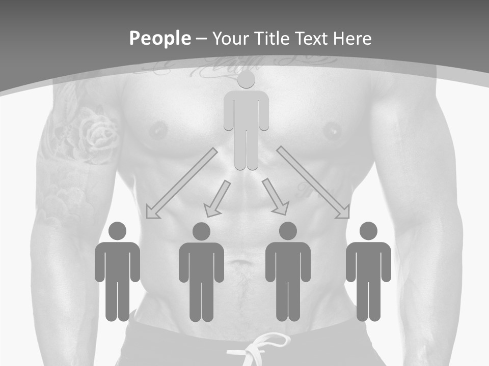 Waist Bodybuilder Muscle PowerPoint Template