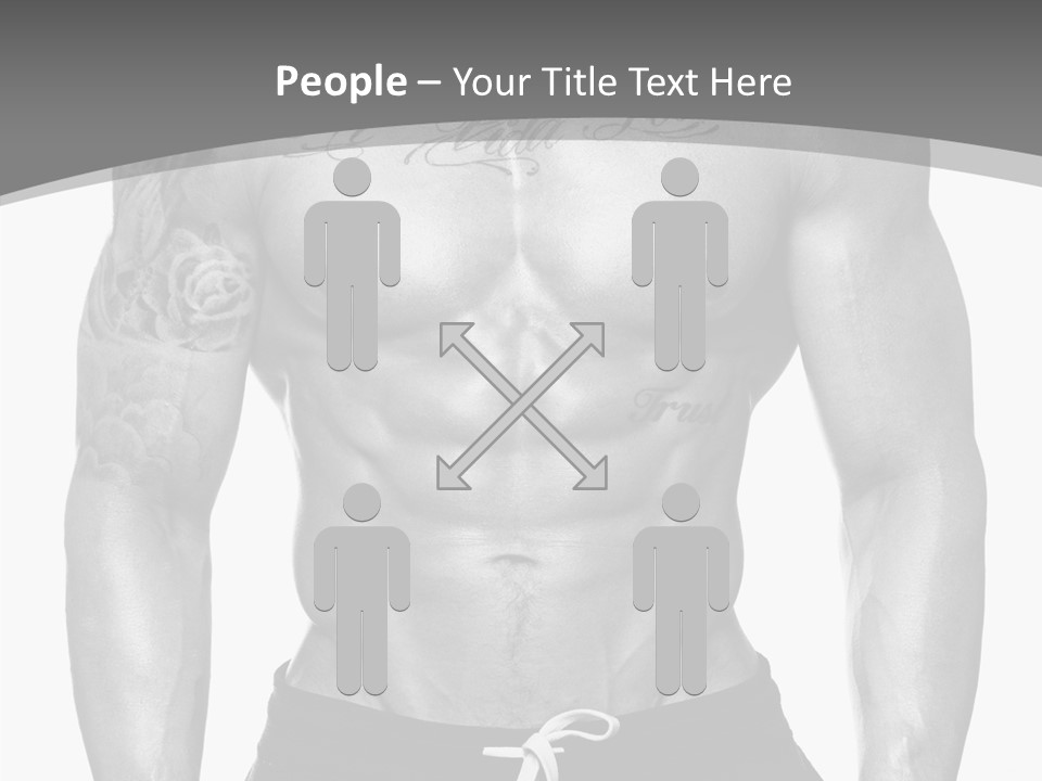 Waist Bodybuilder Muscle PowerPoint Template