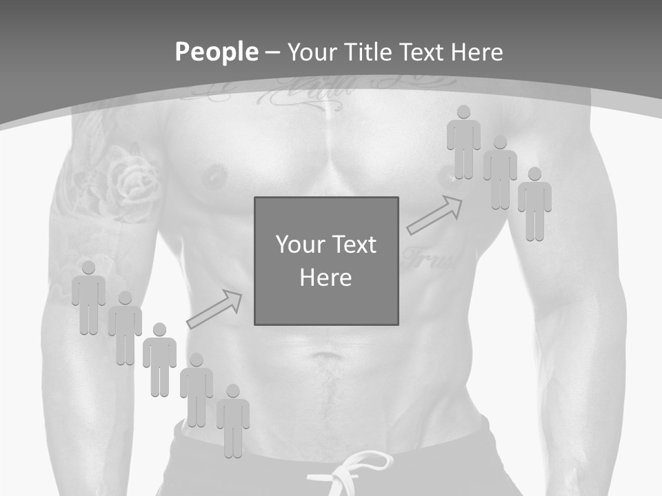 Waist Bodybuilder Muscle PowerPoint Template