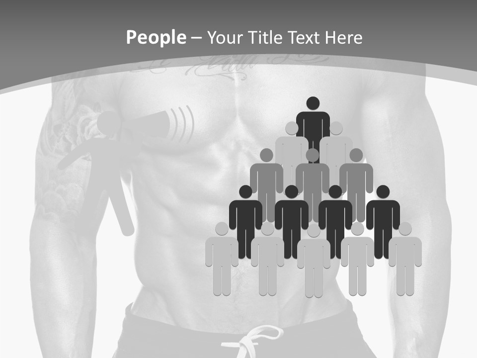 Waist Bodybuilder Muscle PowerPoint Template