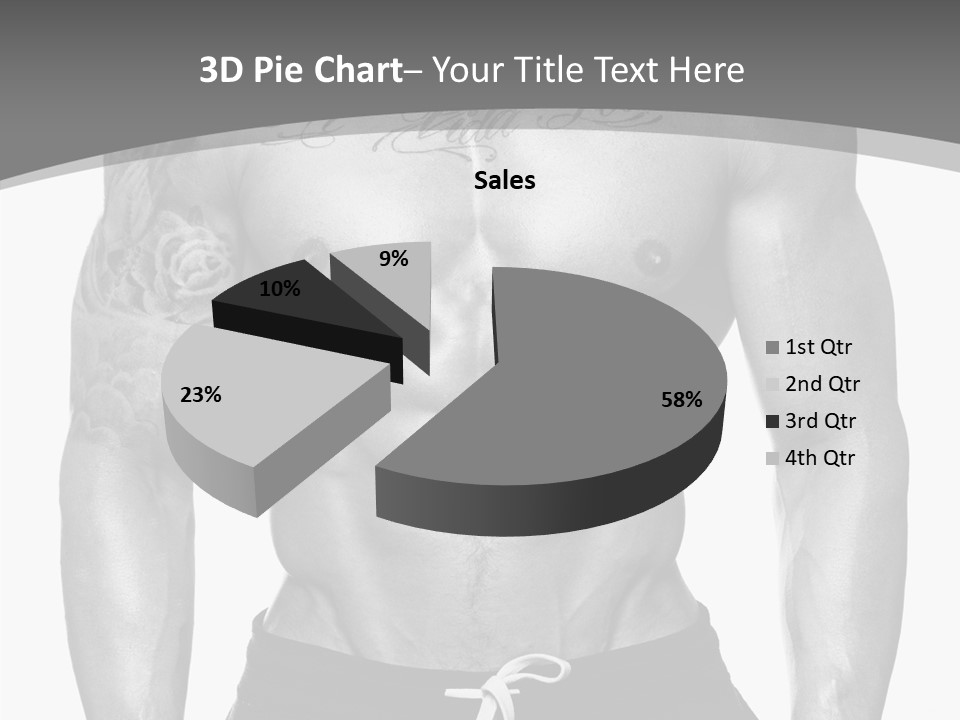 Waist Bodybuilder Muscle PowerPoint Template