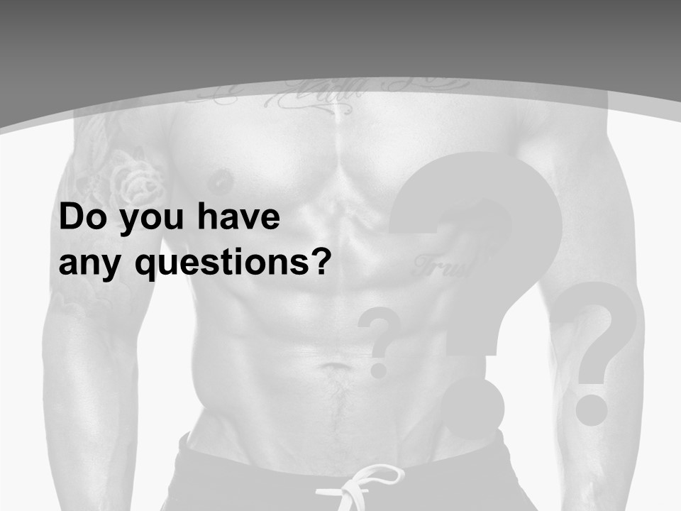 Waist Bodybuilder Muscle PowerPoint Template