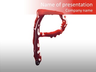 Blood Alphabet Stain PowerPoint Template