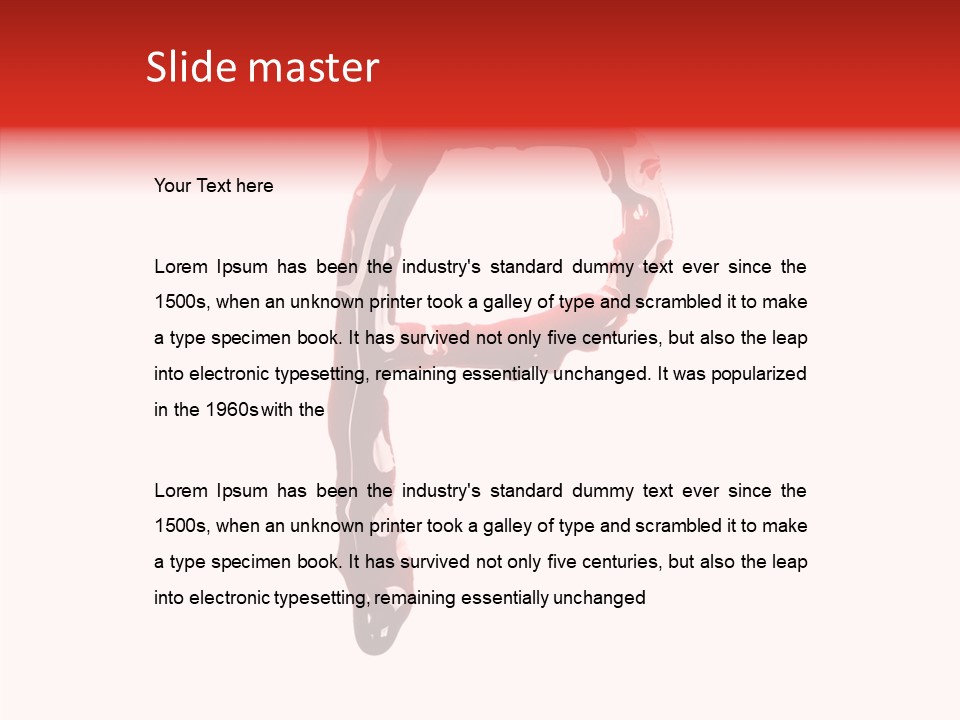 Blood Alphabet Stain PowerPoint Template