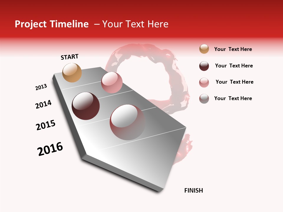 Splash Pain Shape PowerPoint Template