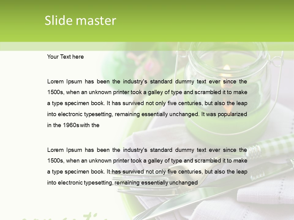 Set Romantic Blank PowerPoint Template