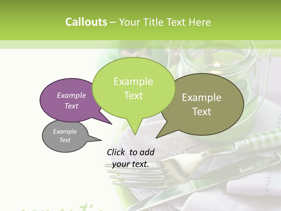 Set Romantic Blank PowerPoint Template