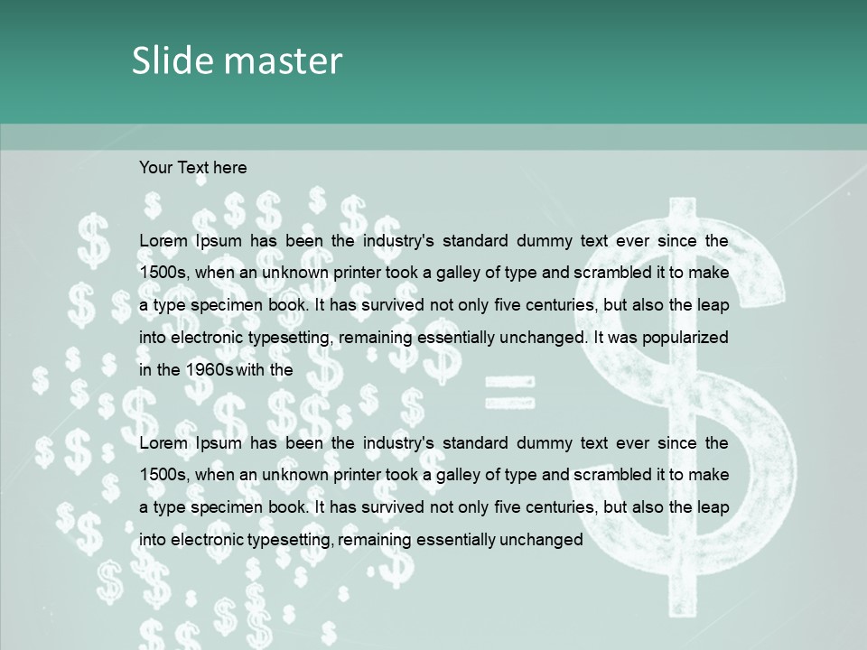 Savings Used Stock PowerPoint Template
