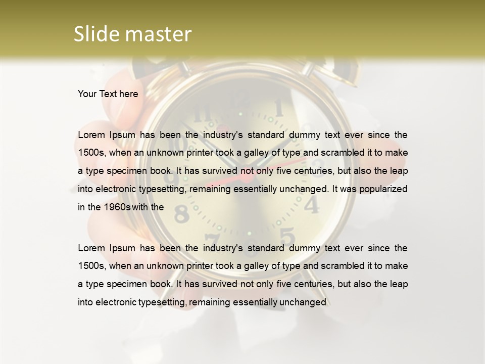 Alarm Vintage Alarm-Clock PowerPoint Template