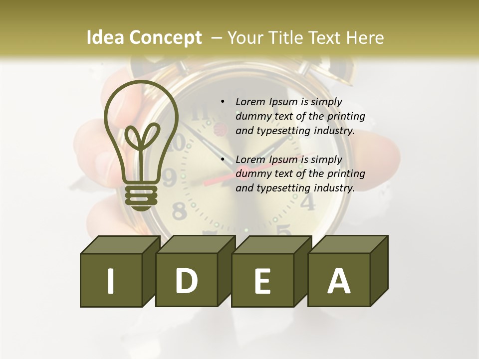 Alarm Vintage Alarm-Clock PowerPoint Template