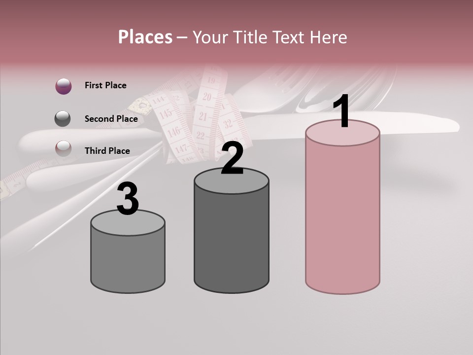 Healthy Lifestyle Table Knife Silver PowerPoint Template