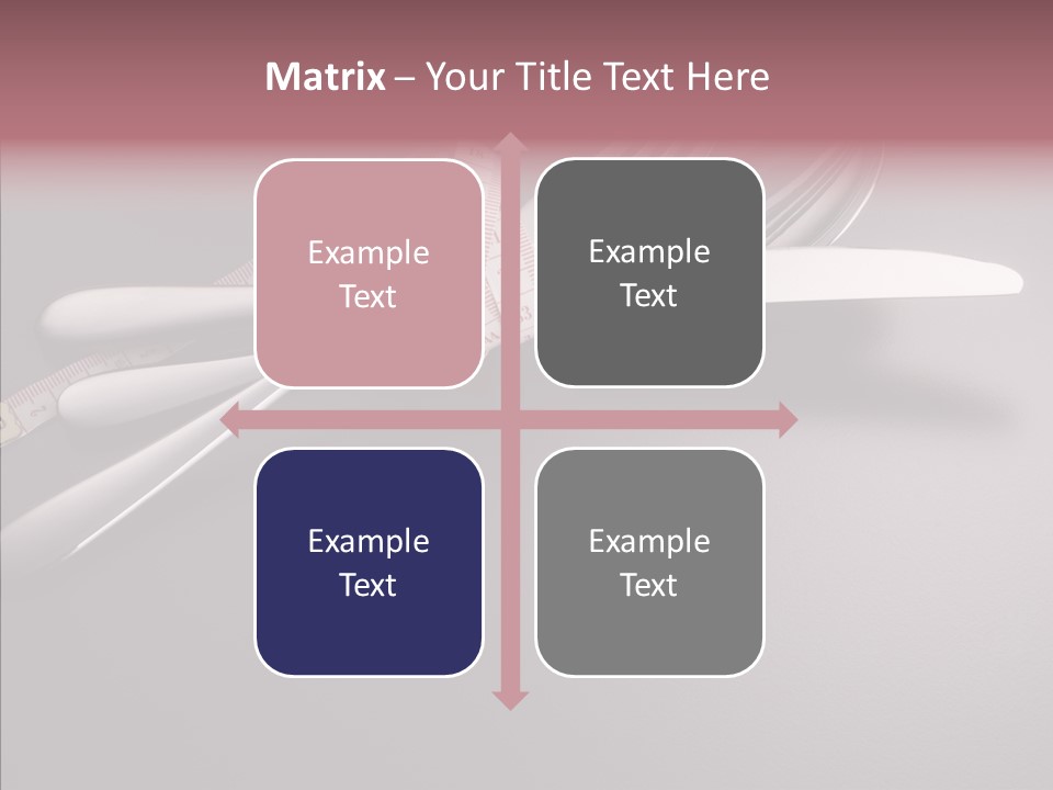 Healthy Lifestyle Table Knife Silver PowerPoint Template