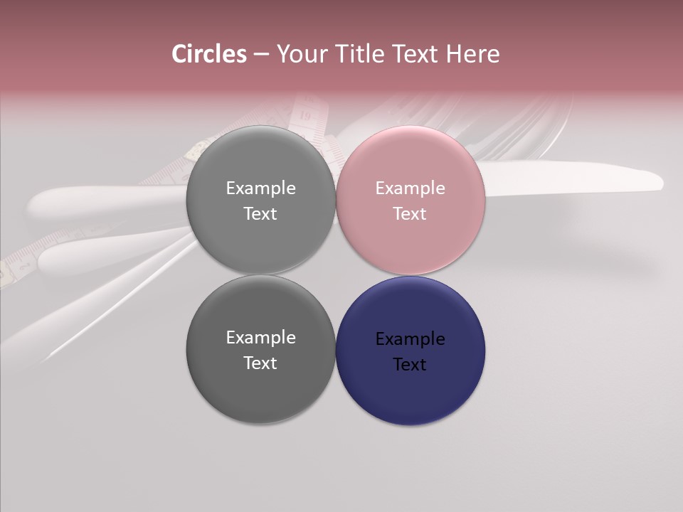 Healthy Lifestyle Table Knife Silver PowerPoint Template