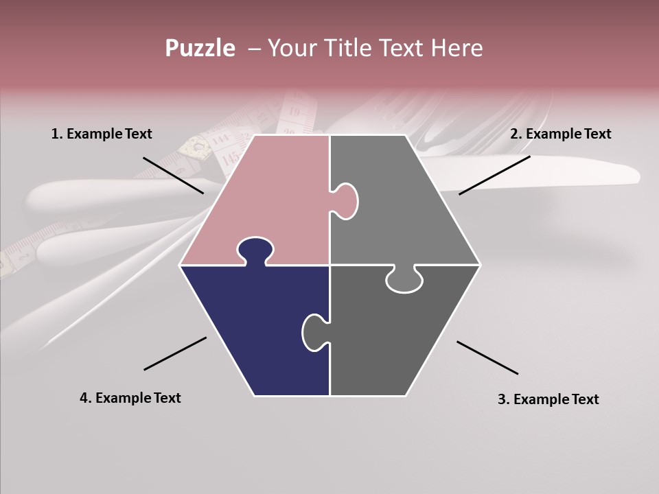 Healthy Lifestyle Table Knife Silver PowerPoint Template