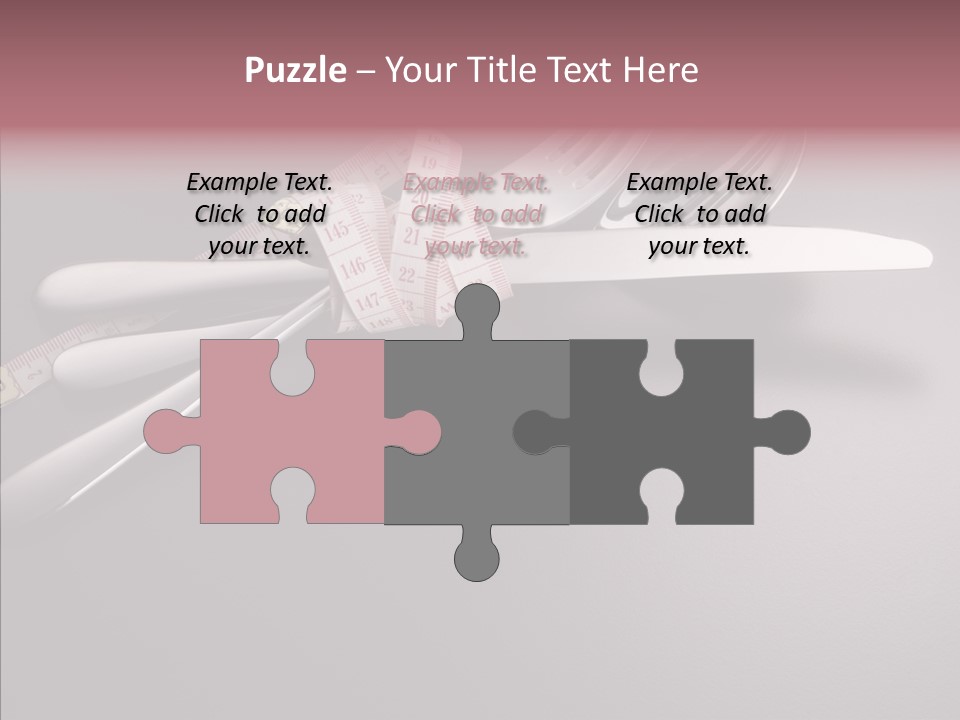 Healthy Lifestyle Table Knife Silver PowerPoint Template