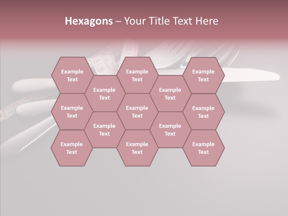 Healthy Lifestyle Table Knife Silver PowerPoint Template