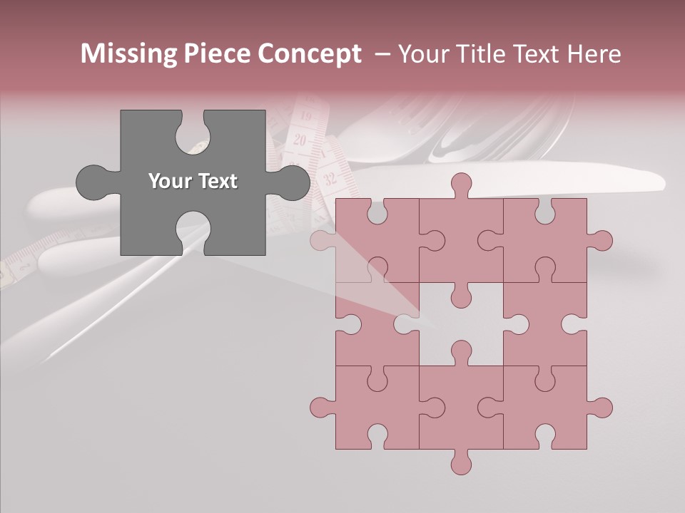 Healthy Lifestyle Table Knife Silver PowerPoint Template