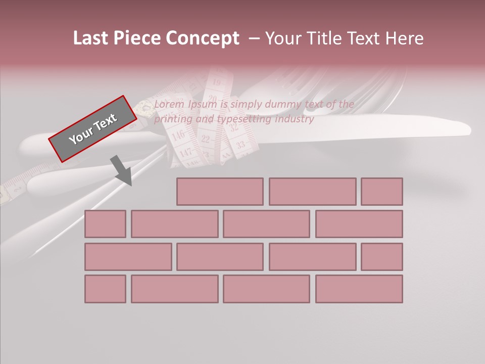 Healthy Lifestyle Table Knife Silver PowerPoint Template