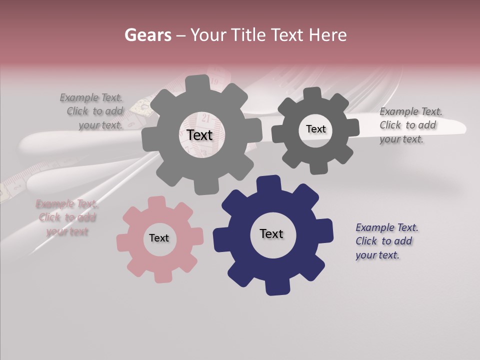 Healthy Lifestyle Table Knife Silver PowerPoint Template