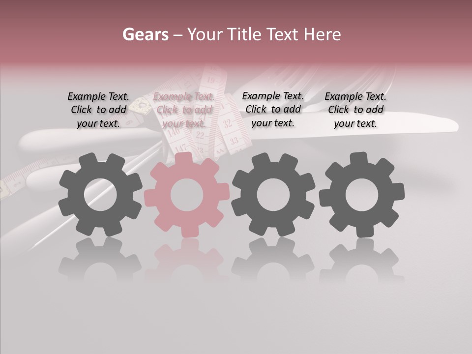 Healthy Lifestyle Table Knife Silver PowerPoint Template