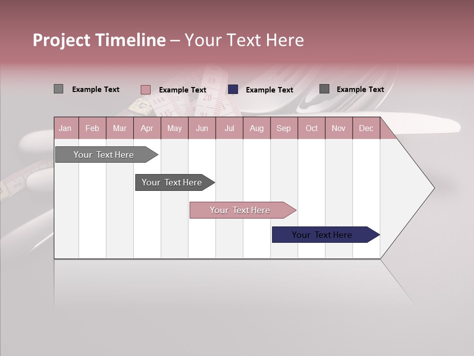 Healthy Lifestyle Table Knife Silver PowerPoint Template