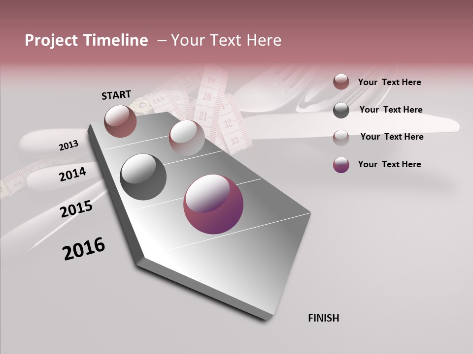 Healthy Lifestyle Table Knife Silver PowerPoint Template