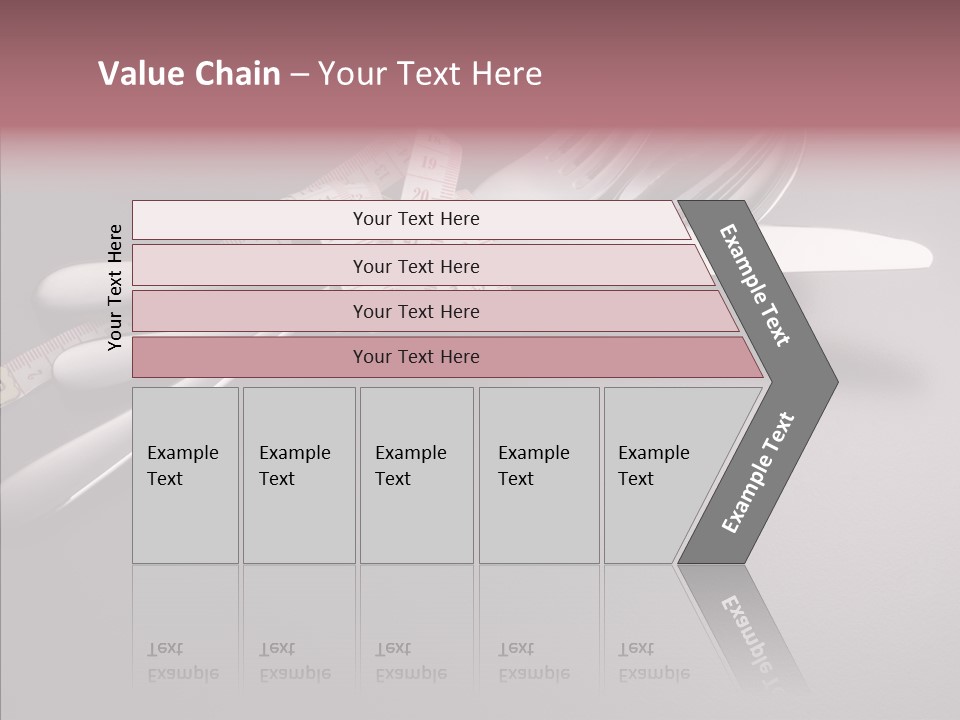 Healthy Lifestyle Table Knife Silver PowerPoint Template