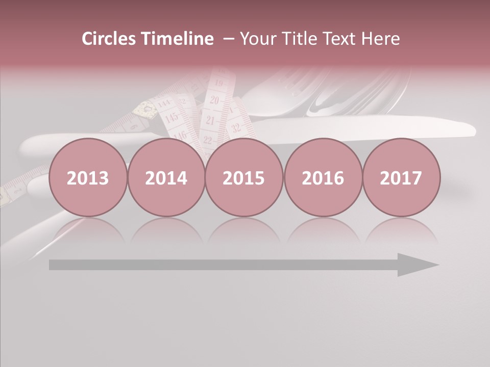 Healthy Lifestyle Table Knife Silver PowerPoint Template
