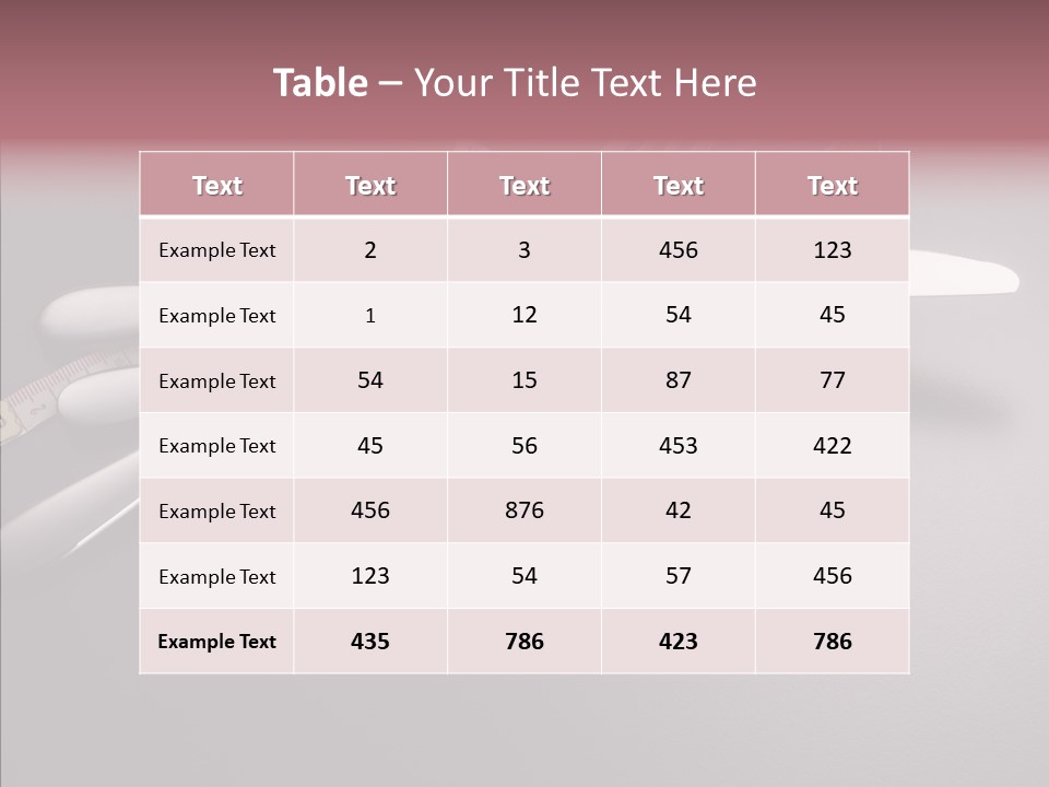 Healthy Lifestyle Table Knife Silver PowerPoint Template