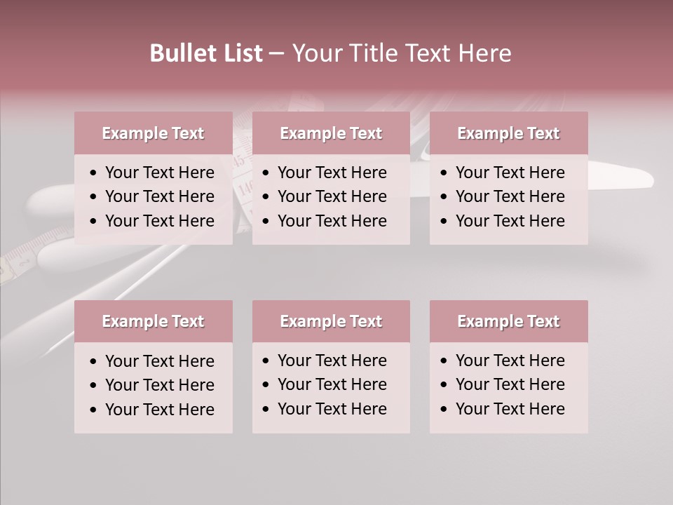 Healthy Lifestyle Table Knife Silver PowerPoint Template