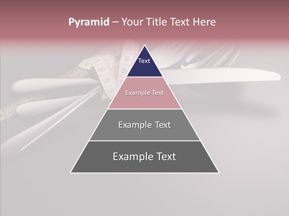 Healthy Lifestyle Table Knife Silver PowerPoint Template