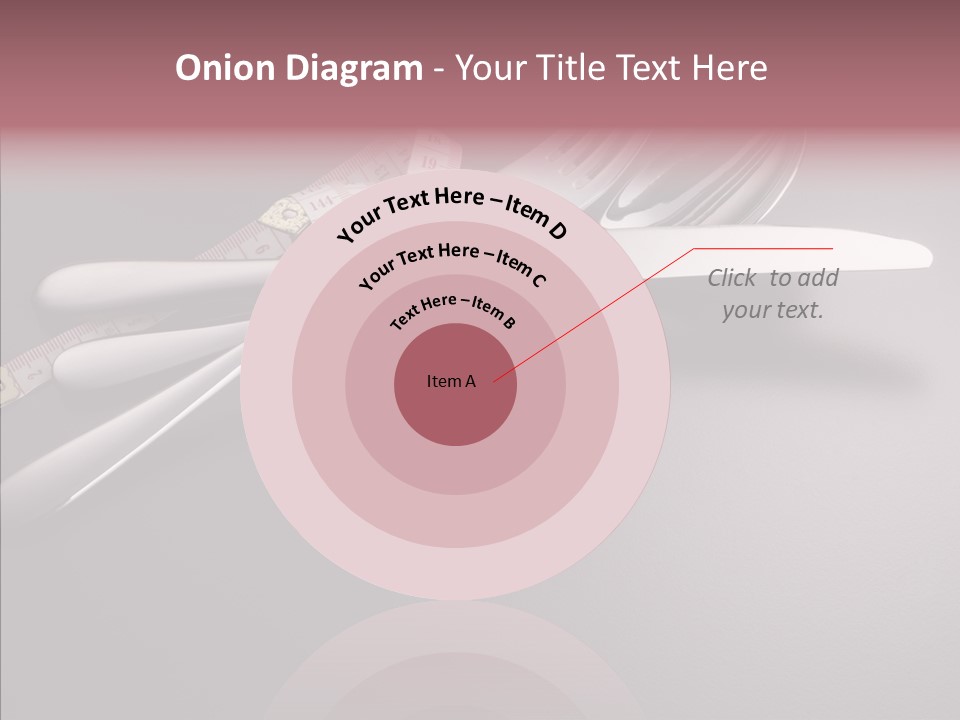 Healthy Lifestyle Table Knife Silver PowerPoint Template